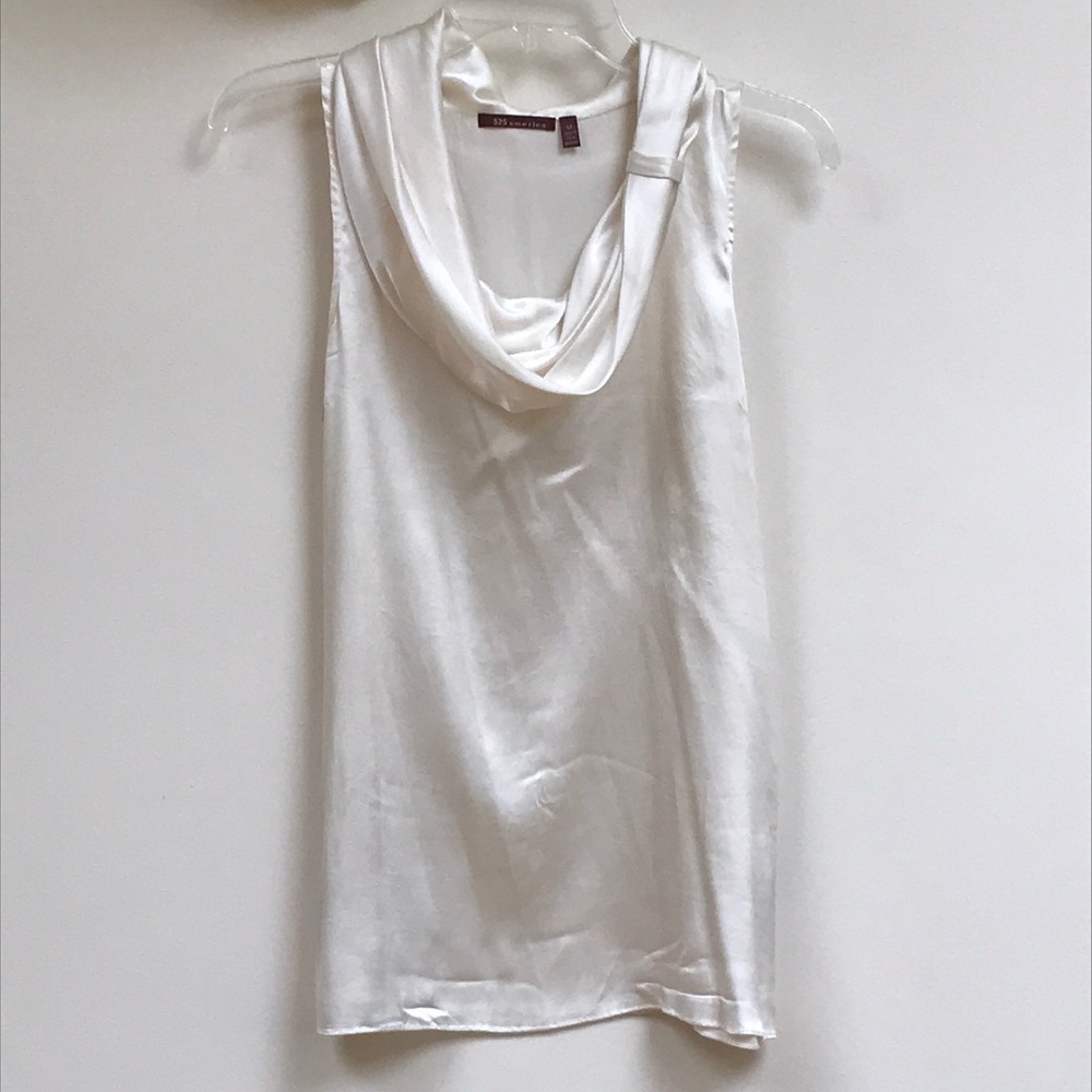 525 America Silk Cowl Blouse | M
